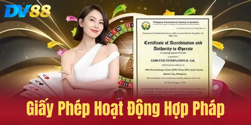 Trang chủ 24 Giấy phép hoạt động hợp pháp