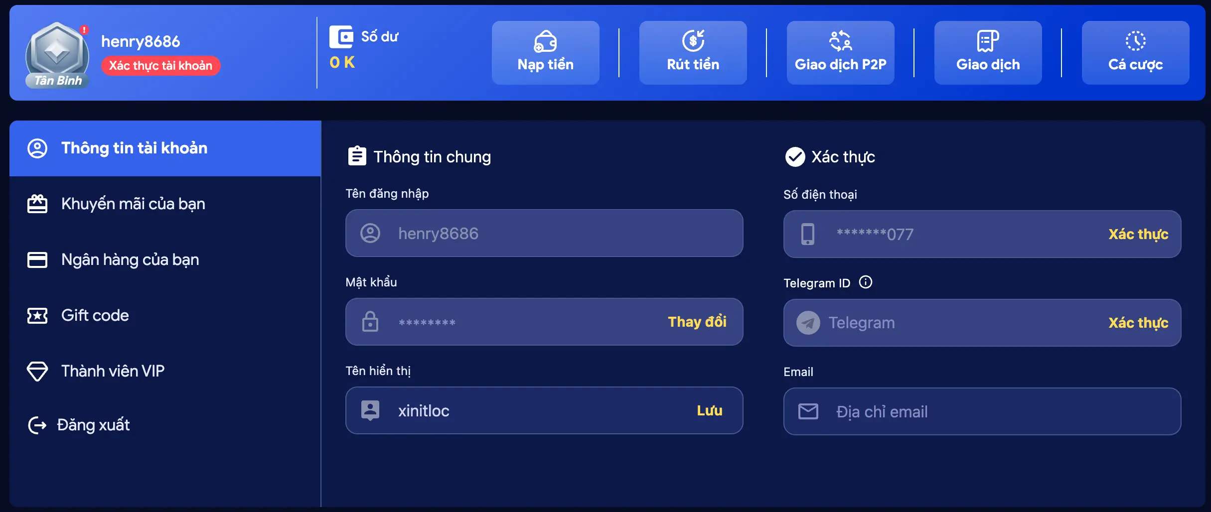 Hướng dẫn nạp/rút crypto tại Dv88 nhanh nhất 3 Nạp/Rút Tiền DV88